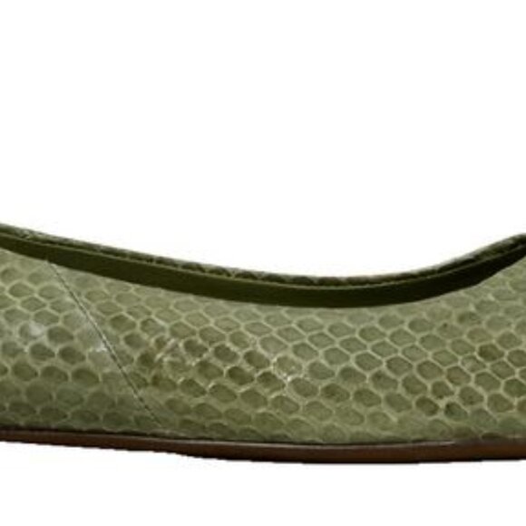 Brand New TORY BURCH sz 5.5 georgia ballet water snake palm leaf 300 89020 - Picture 5 of 11